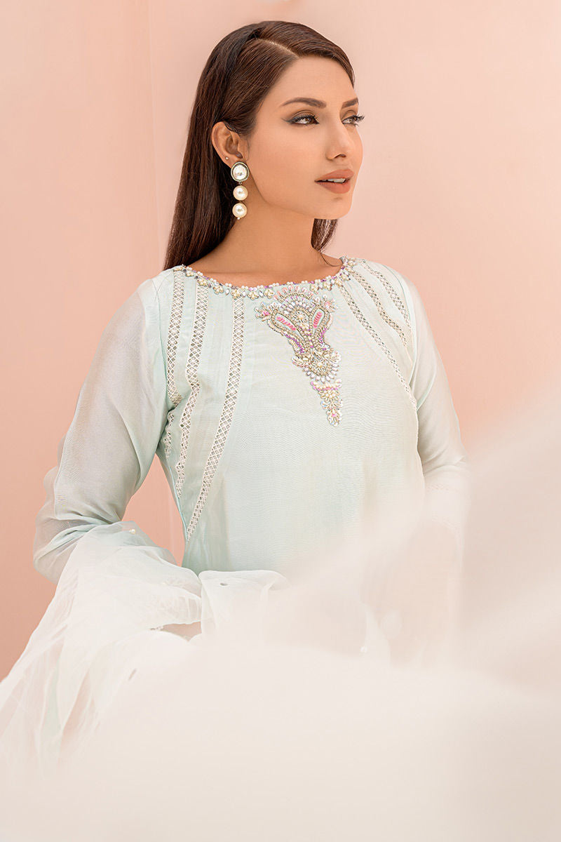Fatima Khan | Luxury Pret 24 | DIZZLE BLUE by Fatima Khan - Designer Dress - Type: Luxury - Available at Libayah - 100% Original