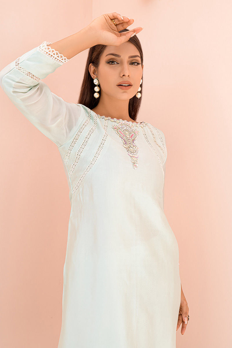 Fatima Khan | Luxury Pret 24 | DIZZLE BLUE by Fatima Khan - Designer Dress - Type: Luxury - Available at Libayah - 100% Original