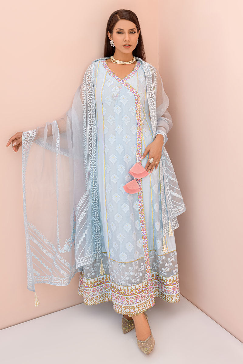 Fatima Khan | Best Sellers 24 | TEAPOT BLUE by Fatima Khan - Designer Dress - Type: Luxury - Available at Libayah - 100% Original