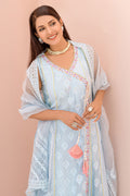 Fatima Khan | Best Sellers 24 | TEAPOT BLUE by Fatima Khan - Designer Dress - Type: Luxury - Available at Libayah - 100% Original