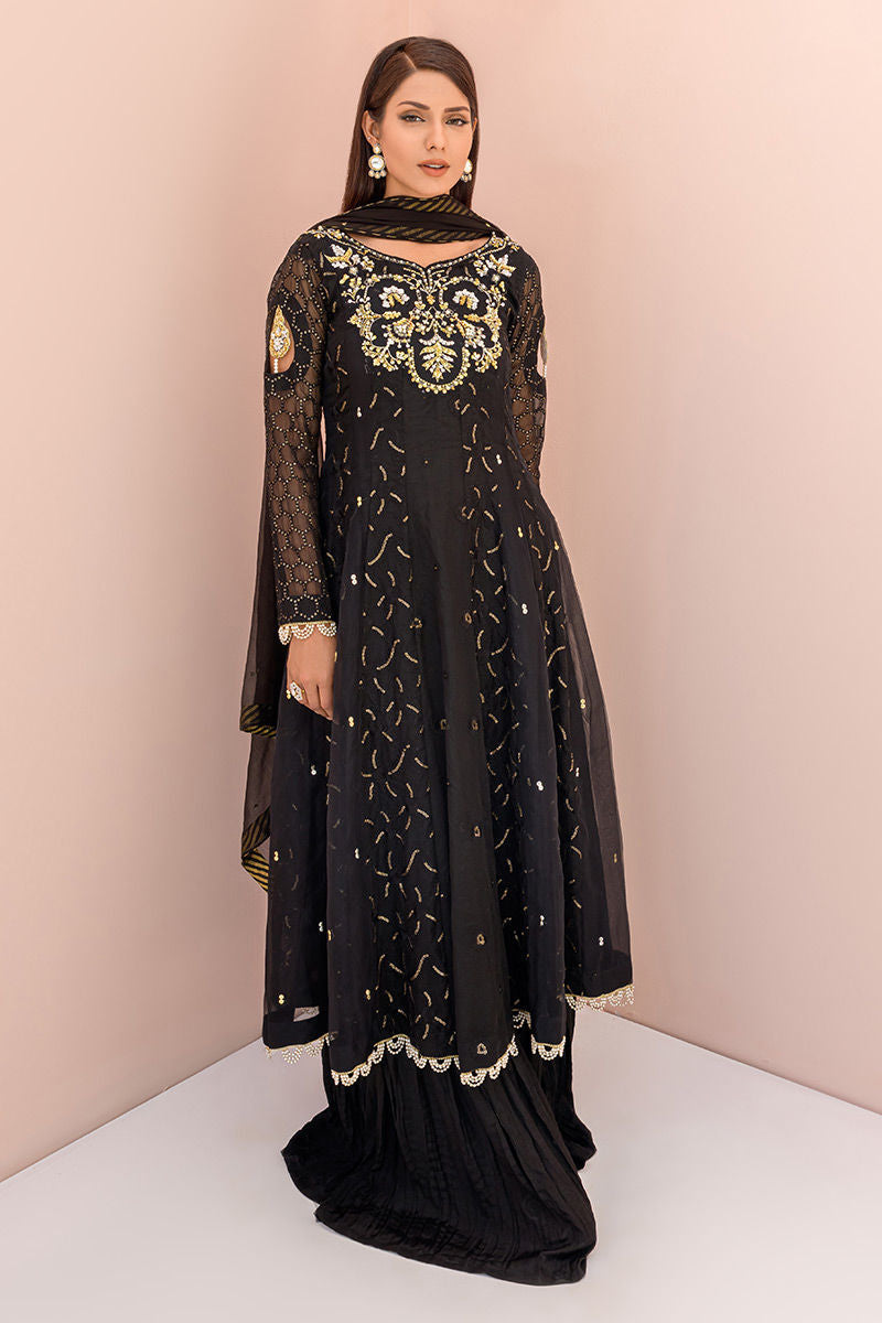 Fatima Khan | Luxury Pret 24 | RAVEN BLACK by Fatima Khan - Designer Dress - Type: Luxury - Available at Libayah - 100% Original