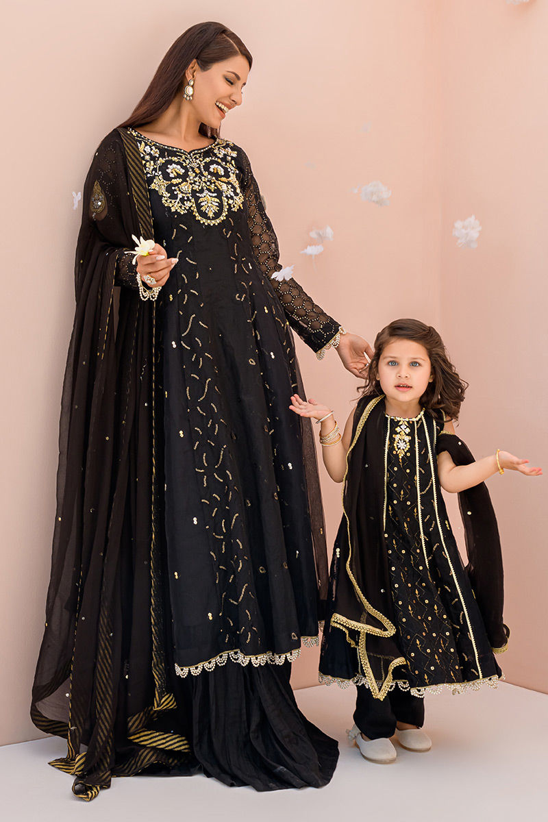 Fatima Khan | Luxury Pret 24 | RAVEN BLACK by Fatima Khan - Designer Dress - Type: Luxury - Available at Libayah - 100% Original