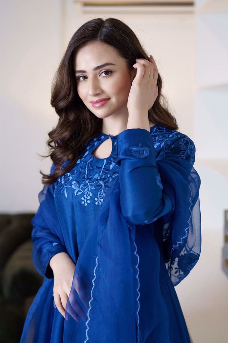 Ansab Jahangir | Luxury Silk Pret | BLUE SHADOW by Ansab Jahangir - Designer Dress - Type: Ladies Clothes - Available at Libayah - 100% Original