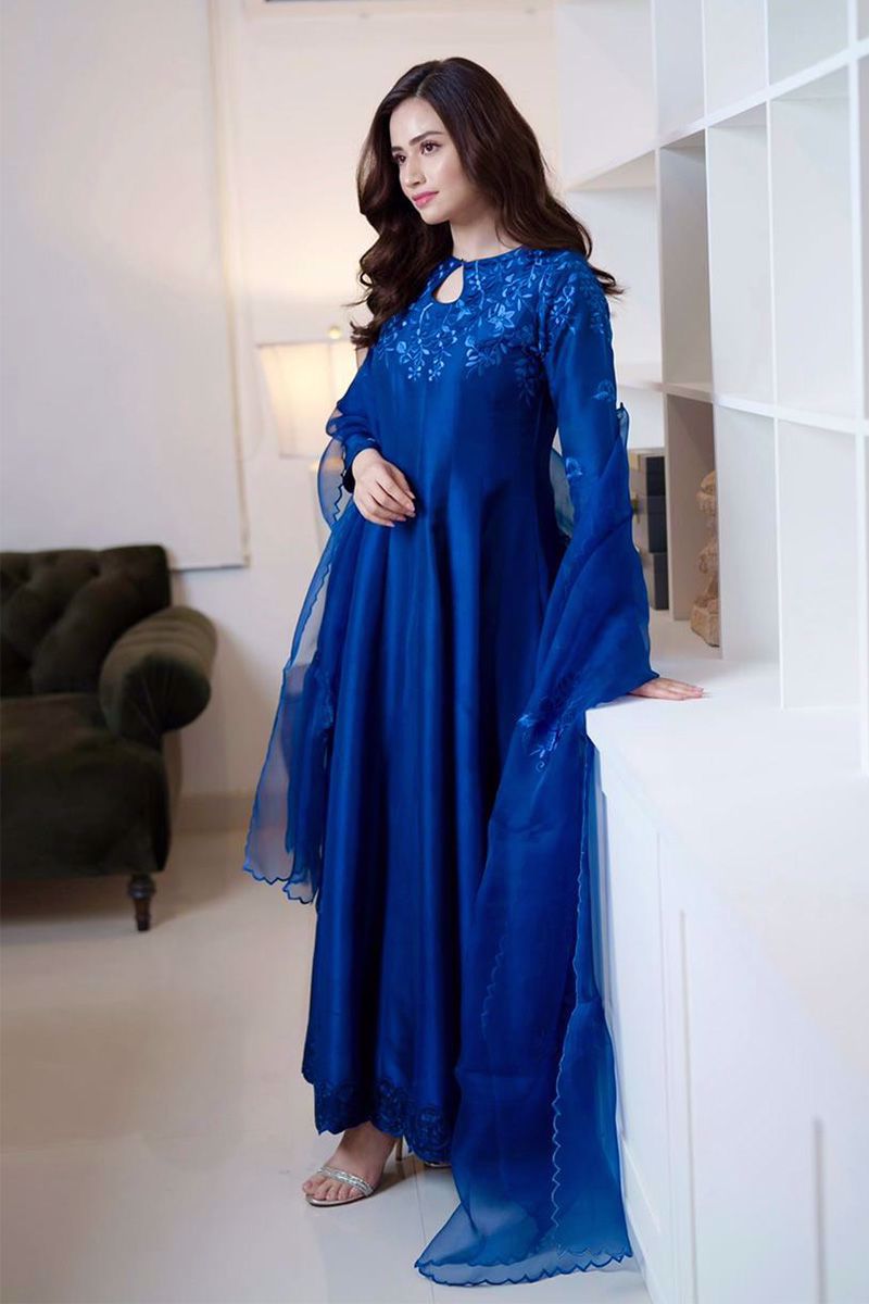 Ansab Jahangir | Luxury Silk Pret | BLUE SHADOW by Ansab Jahangir - Designer Dress - Type: Ladies Clothes - Available at Libayah - 100% Original