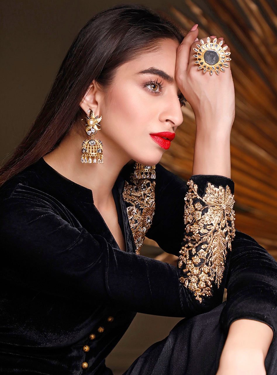 Zainab Chottani | Luxury Pret | BLACK SANDSTONE by Zainab Chottani - Designer Dress - Type: Ladies Clothes - Available at Libayah - 100% Original