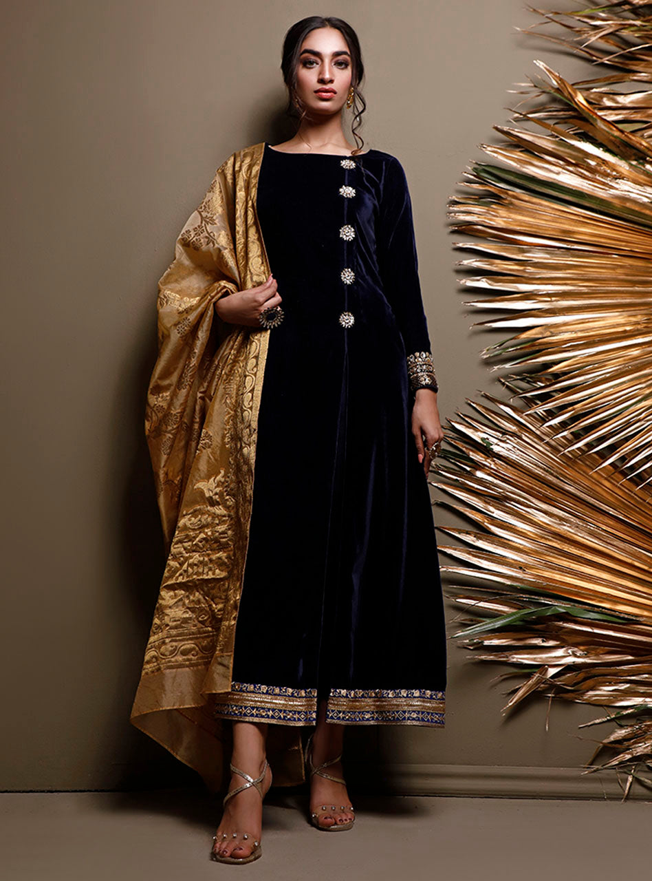Zainab Chottani | Luxury Pret | MIDNIGHT GEODE by Zainab Chottani - Designer Dress - Type: Ladies Clothes - Available at Libayah - 100% Original