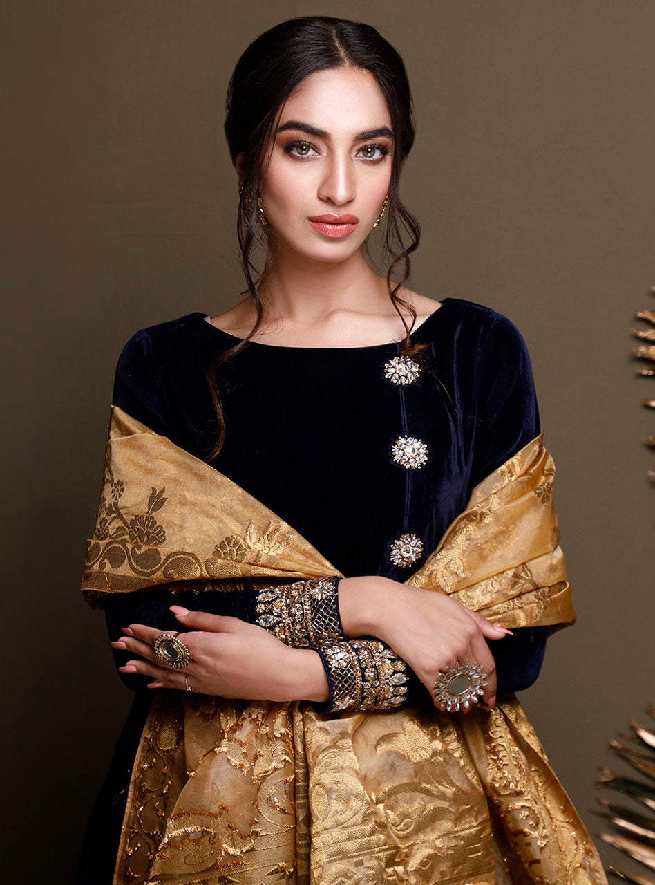Zainab Chottani | Luxury Pret | MIDNIGHT GEODE by Zainab Chottani - Designer Dress - Type: Ladies Clothes - Available at Libayah - 100% Original