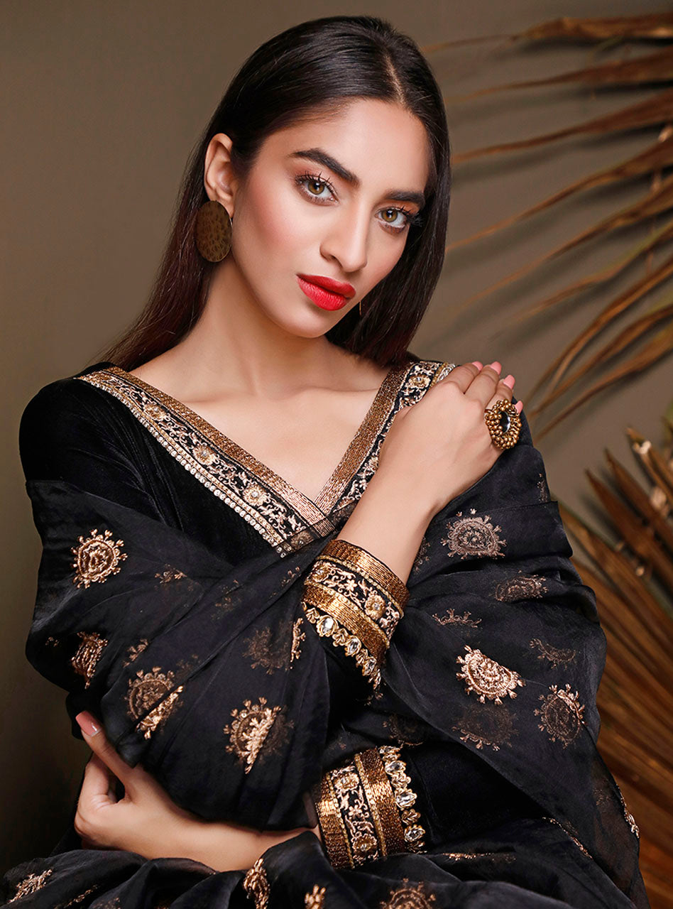Zainab Chottani | Luxury Pret | EBONY TOPAZ by Zainab Chottani - Designer Dress - Type: Ladies Clothes - Available at Libayah - 100% Original