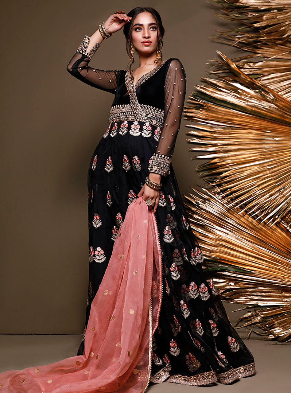Zainab Chottani | Semi Formals | PERIDOT JET by Zainab Chottani - Designer Dress - Type: Ladies Clothes - Available at Libayah - 100% Original