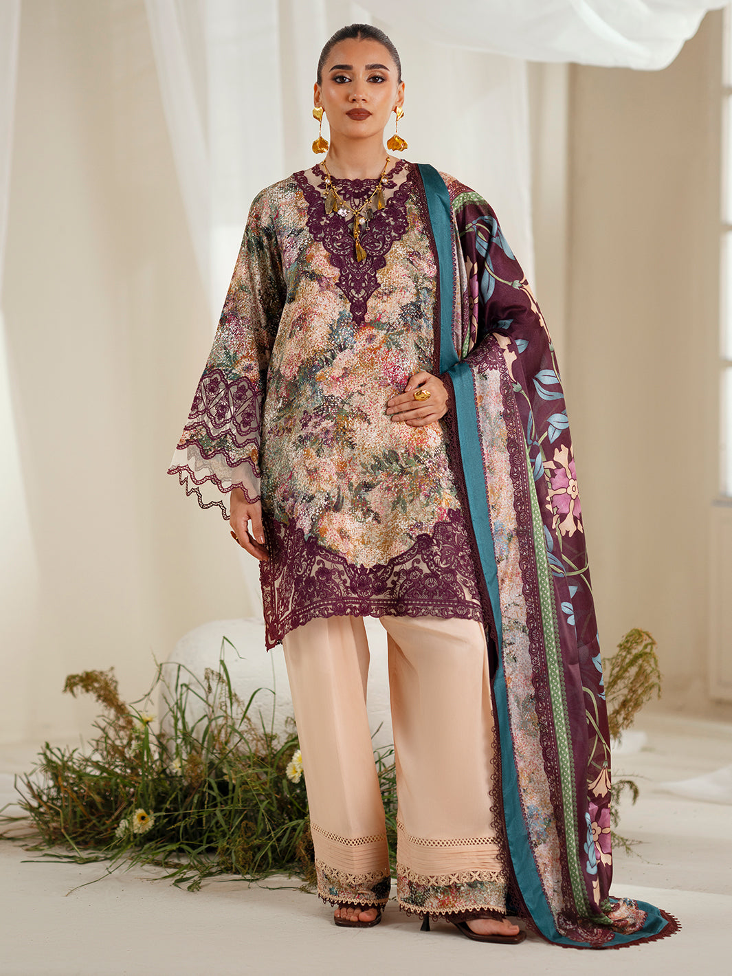 Bin Ilyas | Eres Bonita Viscose 25 | 1104-B by Bin Ilyas - Designer Dress  - Type : Ladies Clothes - Available at Libayah - 100% Original 