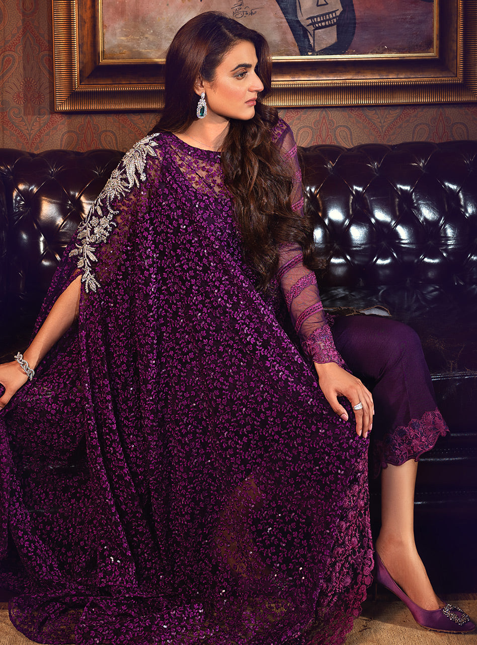 Zainab Chottani | Luxury Pret | ROYALE PURPLE by Zainab Chottani - Designer Dress - Type: Ladies Clothes - Available at Libayah - 100% Original
