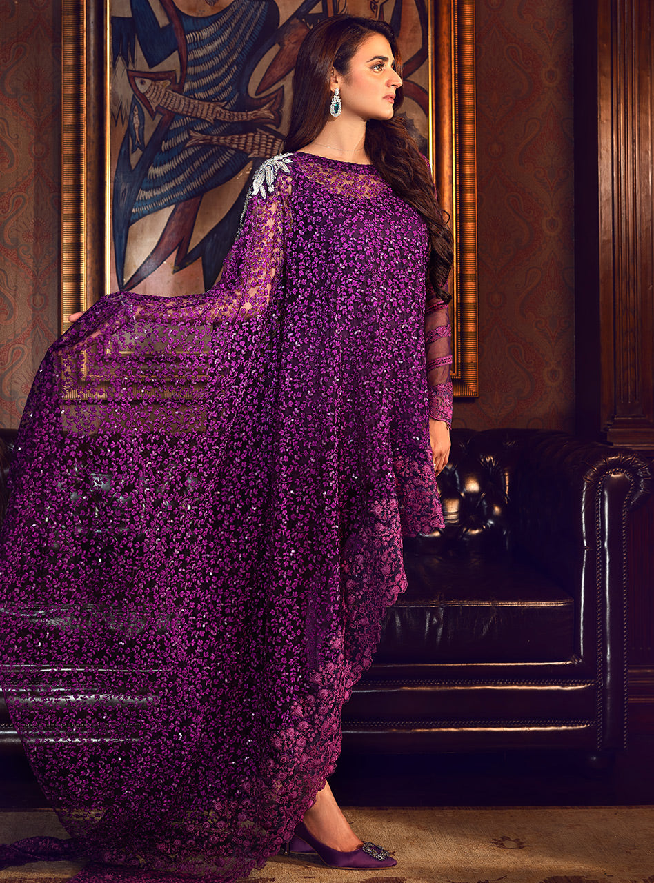 Zainab Chottani | Luxury Pret | ROYALE PURPLE by Zainab Chottani - Designer Dress - Type: Ladies Clothes - Available at Libayah - 100% Original