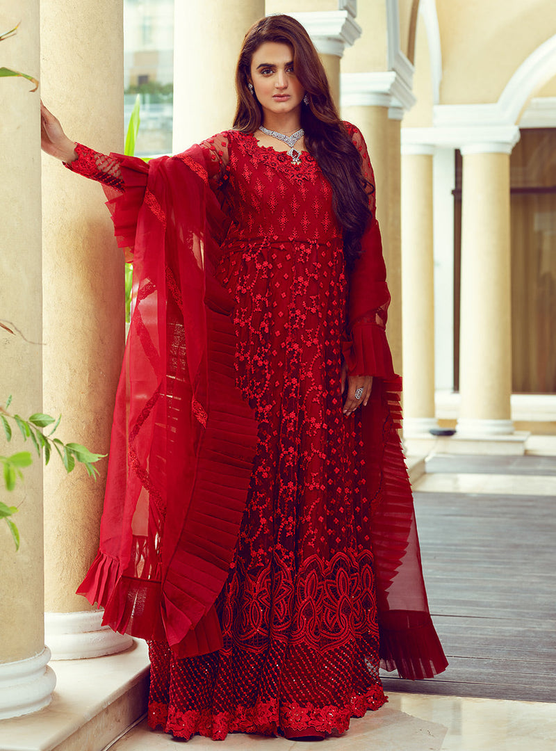Zainab Chottani | Luxury Pret | SCARLET BLOOM by Zainab Chottani - Designer Dress - Type: Ladies Clothes - Available at Libayah - 100% Original