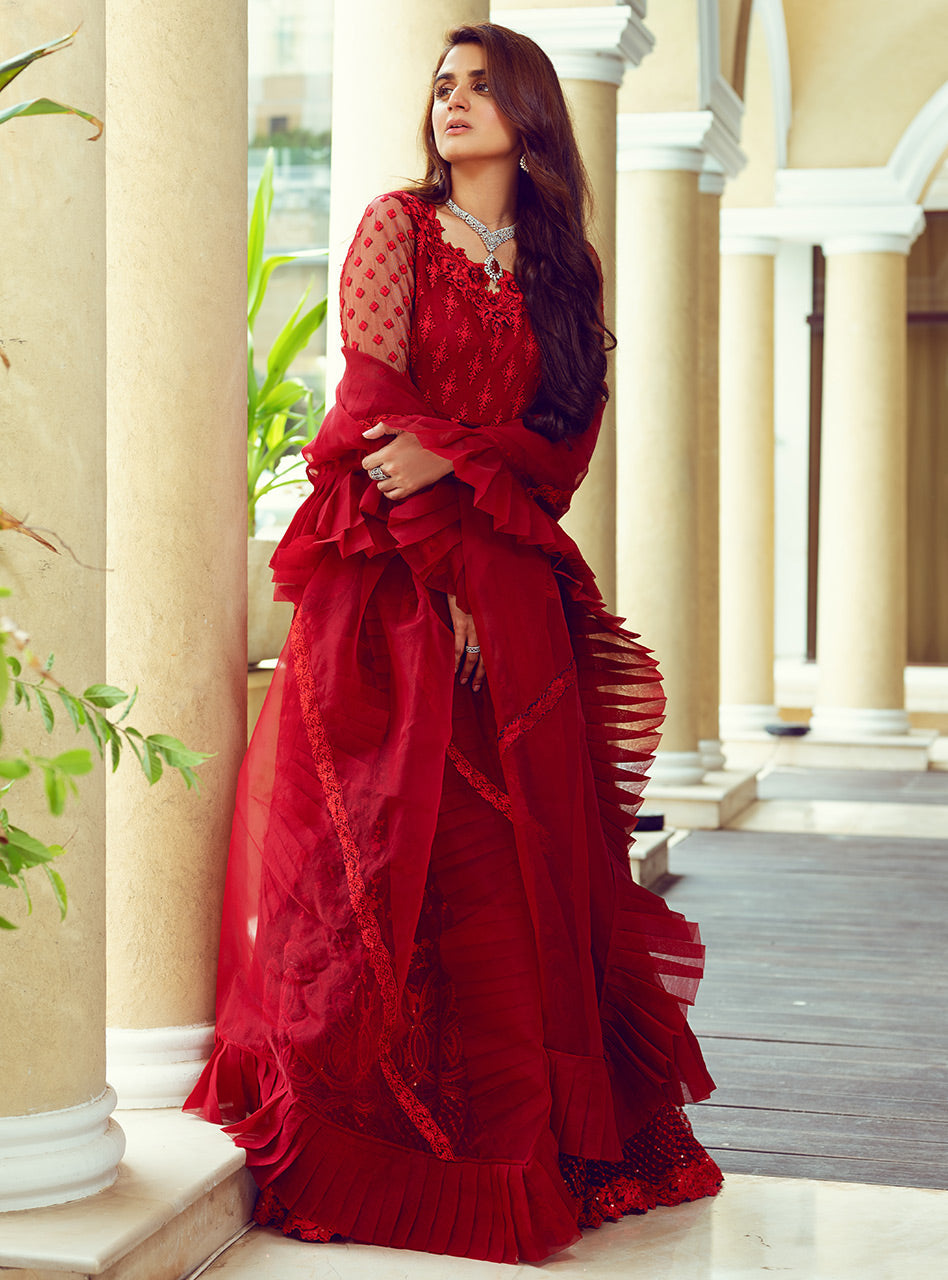 Zainab Chottani | Luxury Pret | SCARLET BLOOM by Zainab Chottani - Designer Dress - Type: Ladies Clothes - Available at Libayah - 100% Original