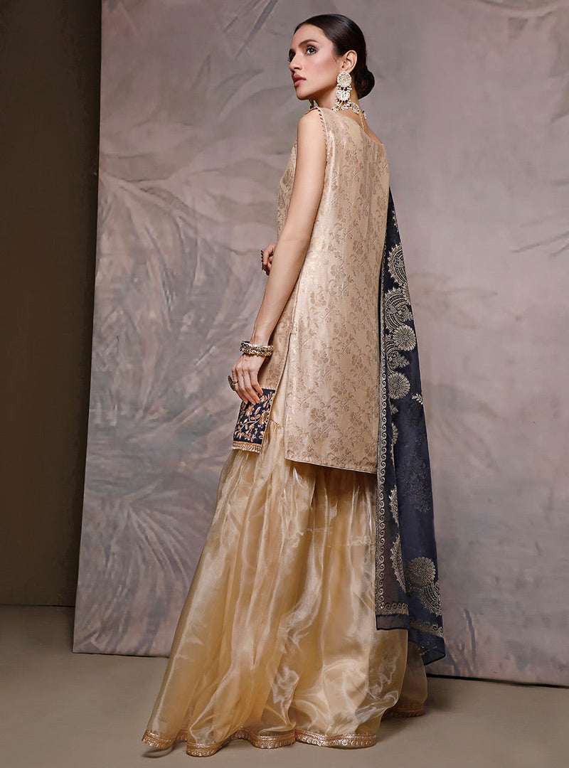 Zainab Chottani | Semi Formals | A BLONDE COAL by Zainab Chottani - Designer Dress - Type: Ladies Clothes - Available at Libayah - 100% Original