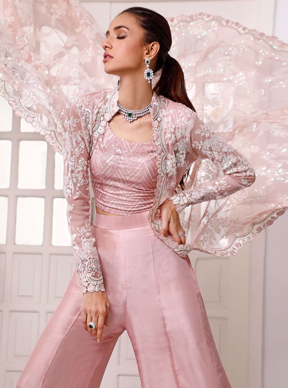 Zainab Chottani | Semi Formals | PINK BLOOM by Zainab Chottani - Designer Dress - Type: Ladies Clothes - Available at Libayah - 100% Original