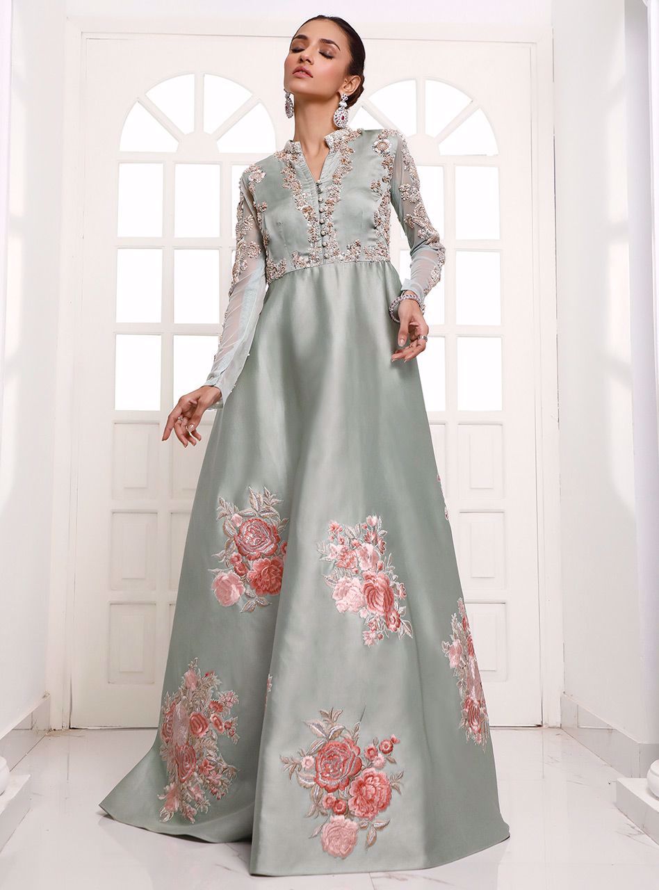Zainab Chottani | Semi Formals | FROSTED ROSE by Zainab Chottani - Designer Dress - Type: Ladies Clothes - Available at Libayah - 100% Original