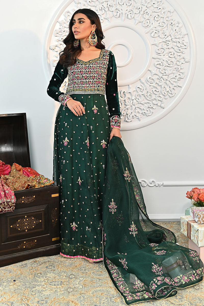 Ansab Jahangir | Bow Velvet Edit | FOREST by Ansab Jahangir - Designer Dress - Type: Ladies Clothes - Available at Libayah - 100% Original