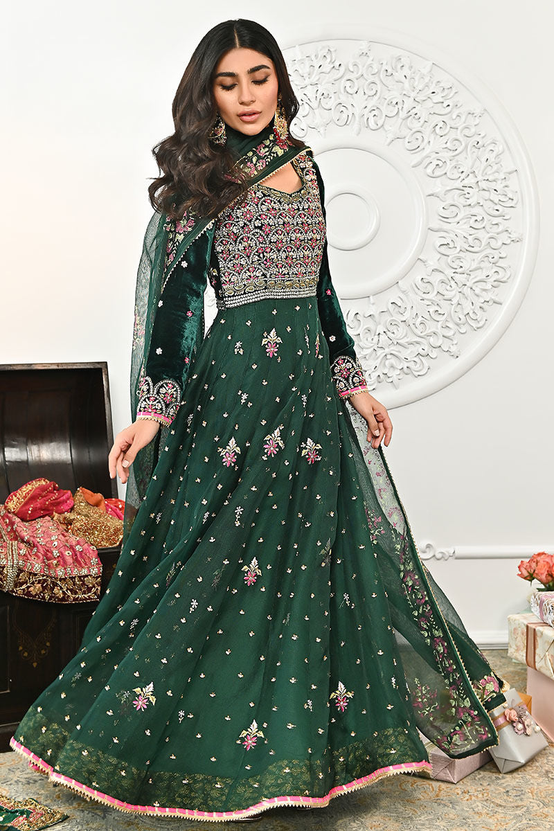 Ansab Jahangir | Bow Velvet Edit | FOREST by Ansab Jahangir - Designer Dress - Type: Ladies Clothes - Available at Libayah - 100% Original