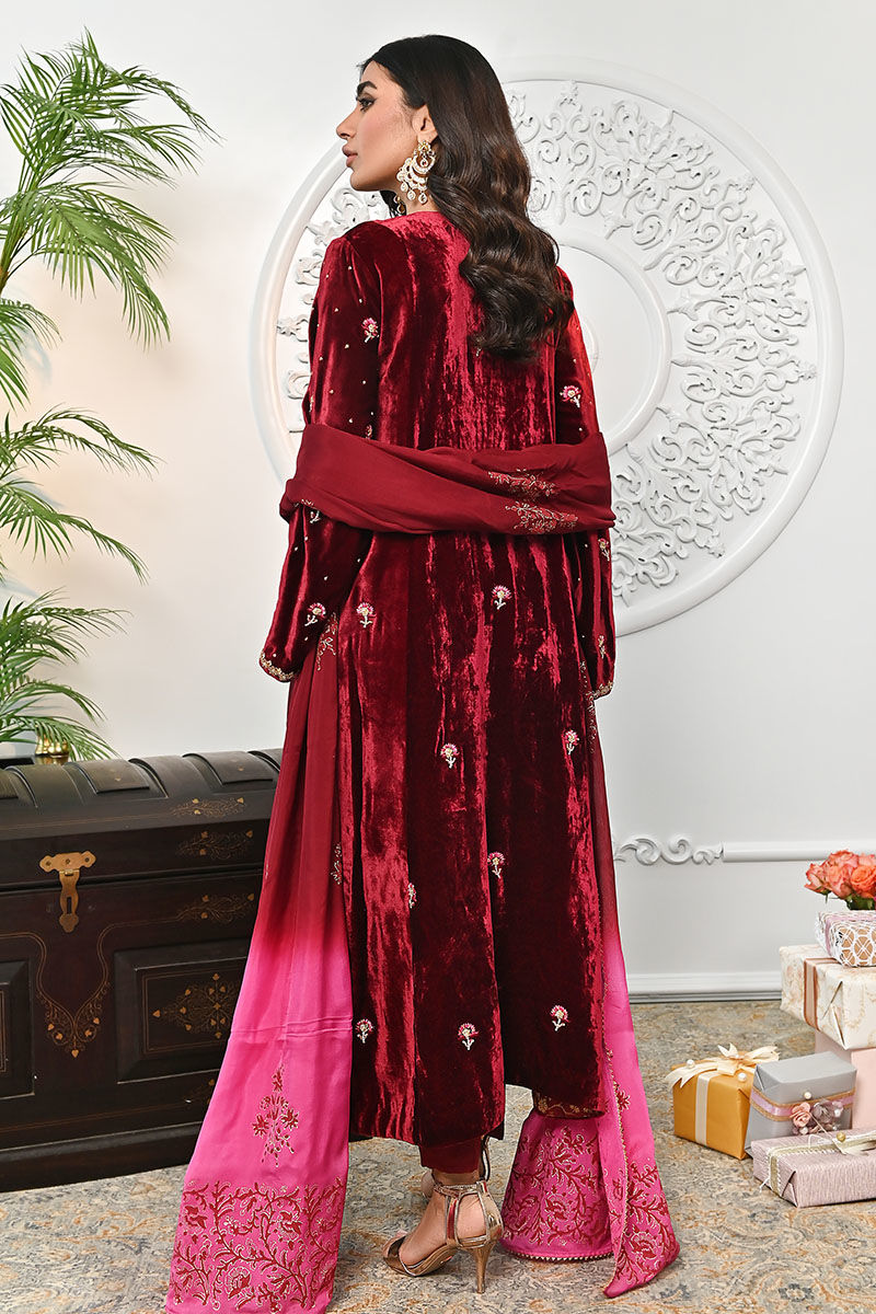 Ansab Jahangir | Bow Velvet Edit | JASMINE by Ansab Jahangir - Designer Dress - Type: Ladies Clothes - Available at Libayah - 100% Original