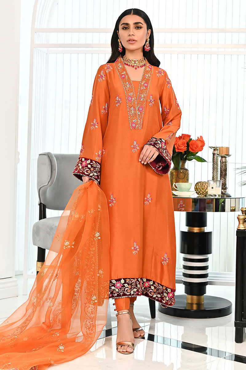Ansab Jahangir | Bow Velvet Edit | PHOENIX by Ansab Jahangir - Designer Dress - Type: Ladies Clothes - Available at Libayah - 100% Original