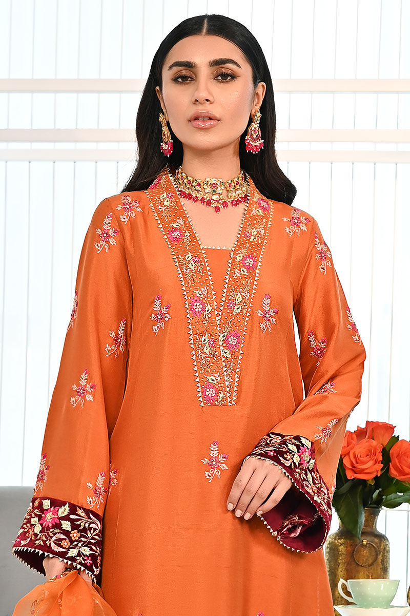 Ansab Jahangir | Bow Velvet Edit | PHOENIX by Ansab Jahangir - Designer Dress - Type: Ladies Clothes - Available at Libayah - 100% Original