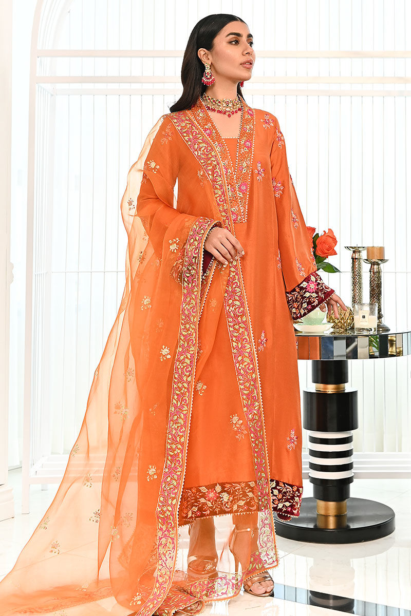 Ansab Jahangir | Bow Velvet Edit | PHOENIX by Ansab Jahangir - Designer Dress - Type: Ladies Clothes - Available at Libayah - 100% Original
