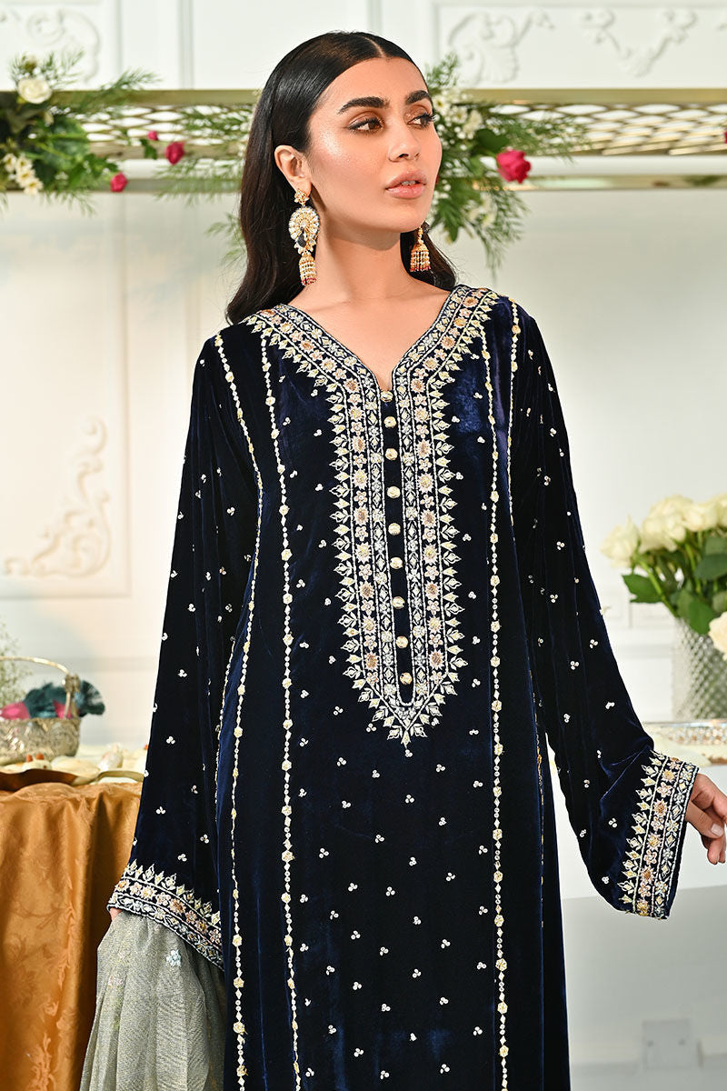 Ansab Jahangir | Bow Velvet Edit | ELSA by Ansab Jahangir - Designer Dress - Type: Ladies Clothes - Available at Libayah - 100% Original