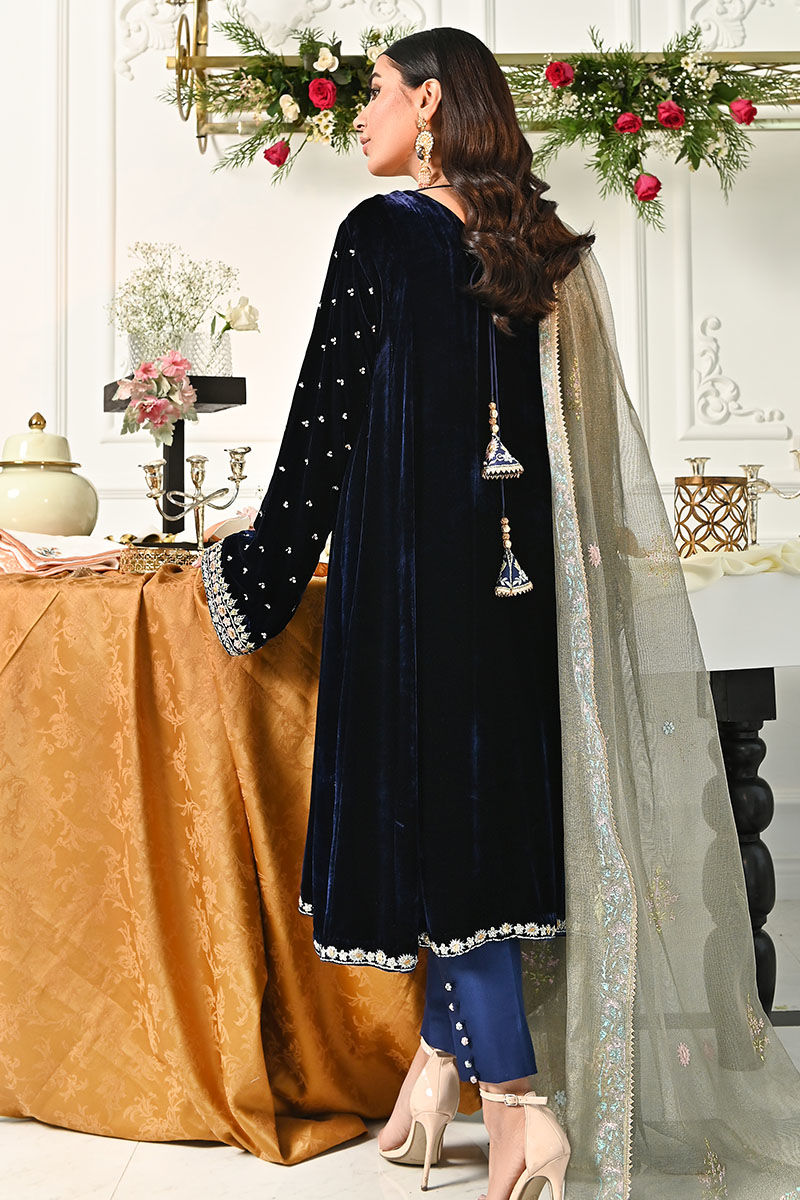 Ansab Jahangir | Bow Velvet Edit | ELSA by Ansab Jahangir - Designer Dress - Type: Ladies Clothes - Available at Libayah - 100% Original