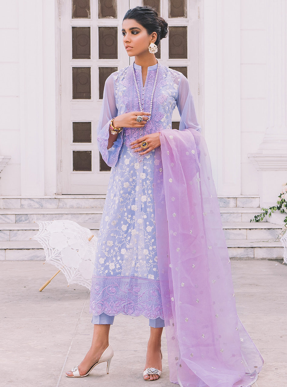 Zainab Chottani | Luxury Pret | PERIWINKLE PEARL by Zainab Chottani - Designer Dress - Type: Ladies Clothes - Available at Libayah - 100% Original
