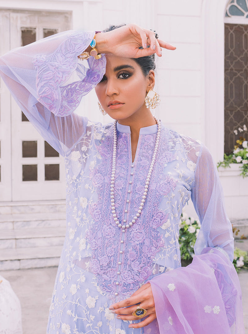 Zainab Chottani | Luxury Pret | PERIWINKLE PEARL by Zainab Chottani - Designer Dress - Type: Ladies Clothes - Available at Libayah - 100% Original