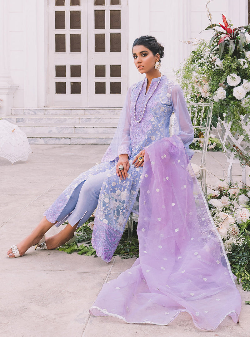 Zainab Chottani | Luxury Pret | PERIWINKLE PEARL by Zainab Chottani - Designer Dress - Type: Ladies Clothes - Available at Libayah - 100% Original