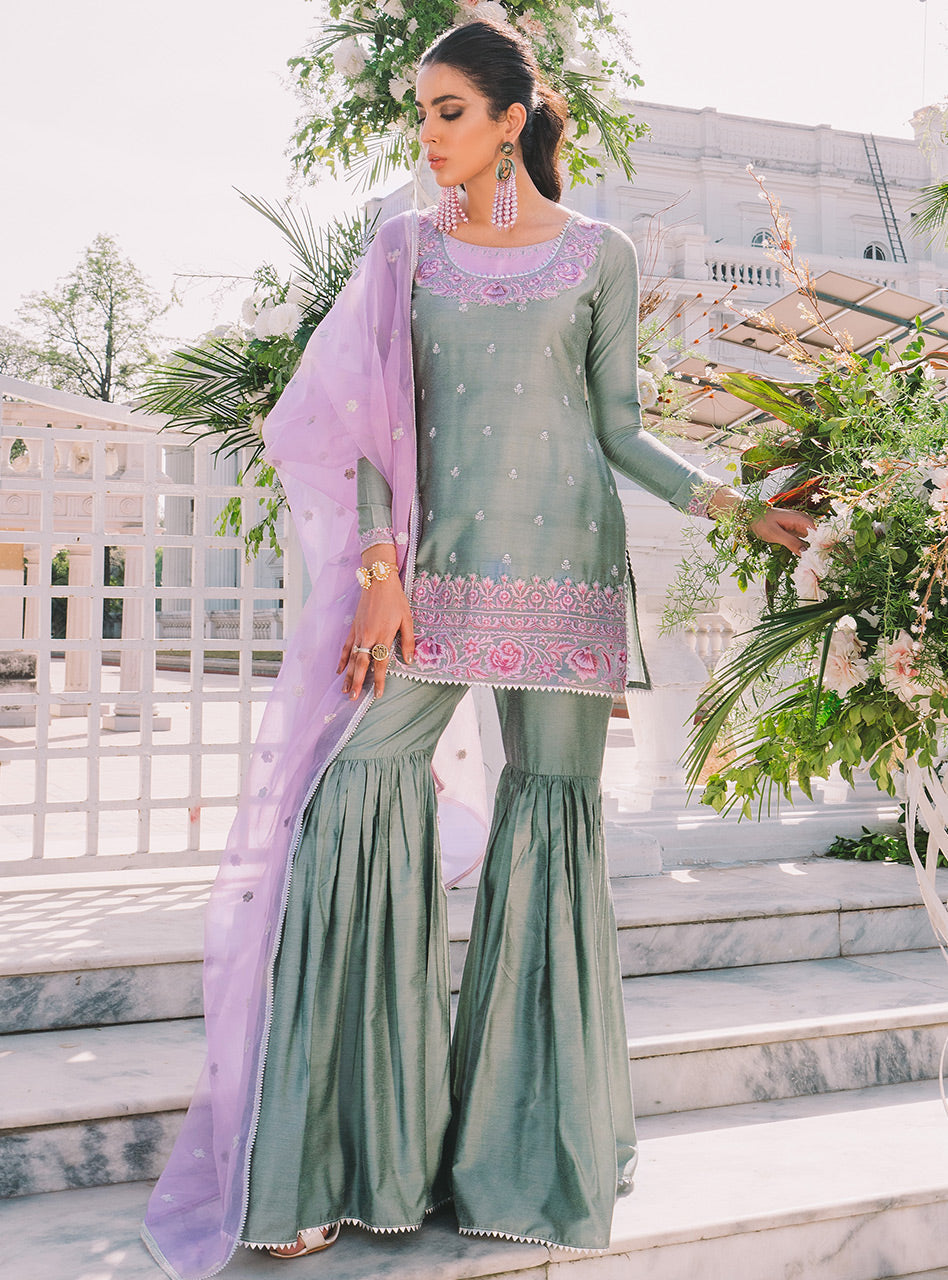 Zainab Chottani | Semi Formals | MINTY AMETHYST by Zainab Chottani - Designer Dress - Type: Ladies Clothes - Available at Libayah - 100% Original