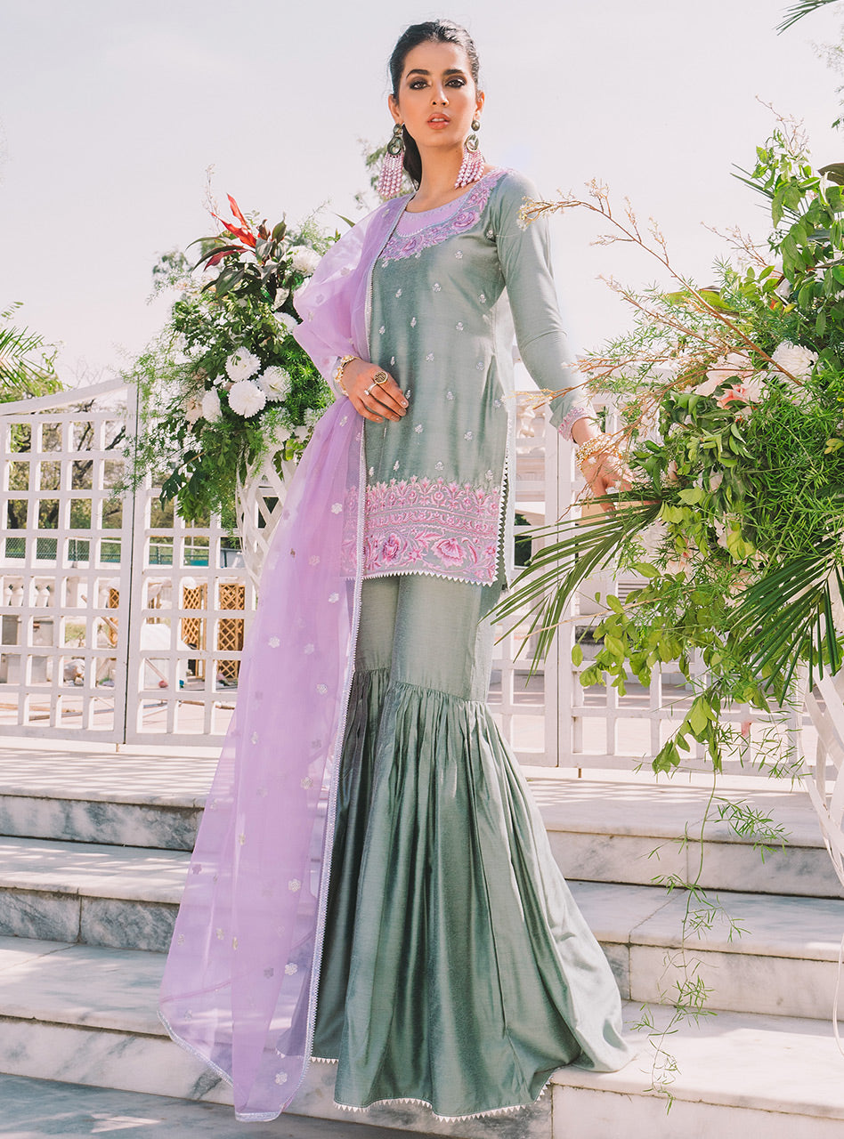 Zainab Chottani | Semi Formals | MINTY AMETHYST by Zainab Chottani - Designer Dress - Type: Ladies Clothes - Available at Libayah - 100% Original