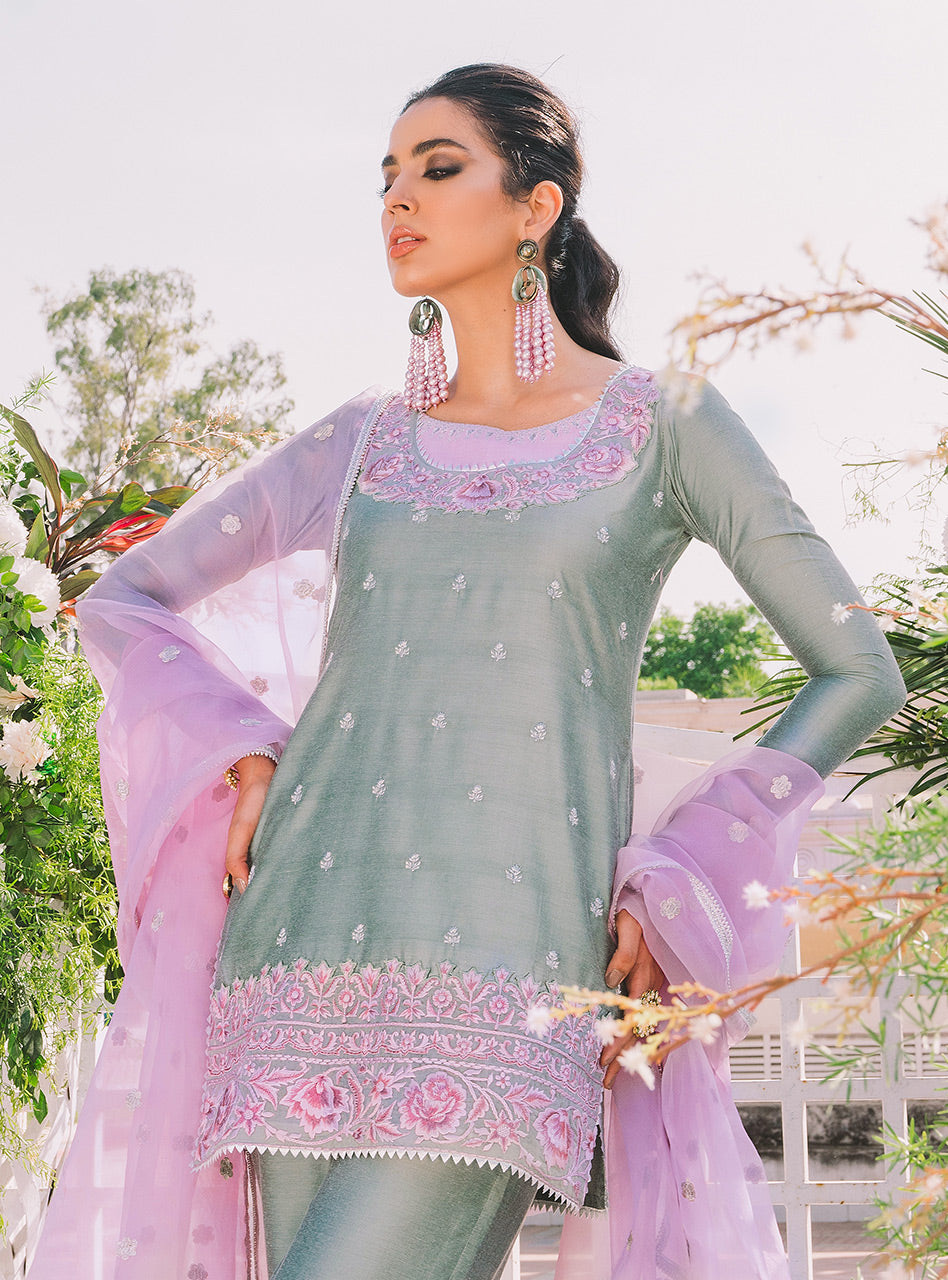 Zainab Chottani | Semi Formals | MINTY AMETHYST by Zainab Chottani - Designer Dress - Type: Ladies Clothes - Available at Libayah - 100% Original