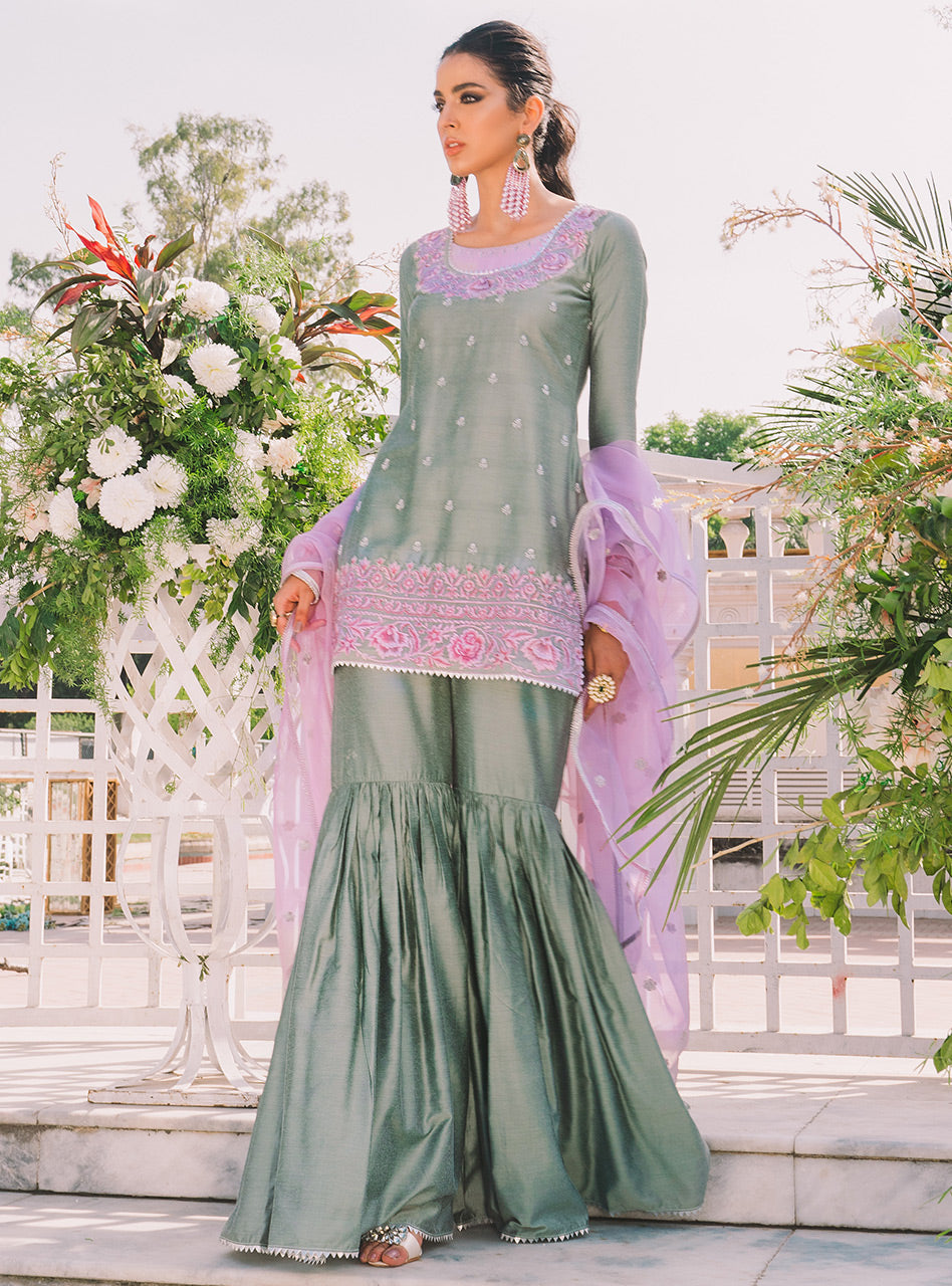 Zainab Chottani | Semi Formals | MINTY AMETHYST by Zainab Chottani - Designer Dress - Type: Ladies Clothes - Available at Libayah - 100% Original