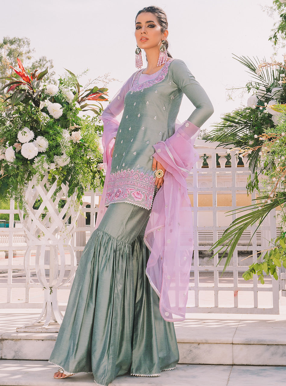 Zainab Chottani | Semi Formals | MINTY AMETHYST by Zainab Chottani - Designer Dress - Type: Ladies Clothes - Available at Libayah - 100% Original