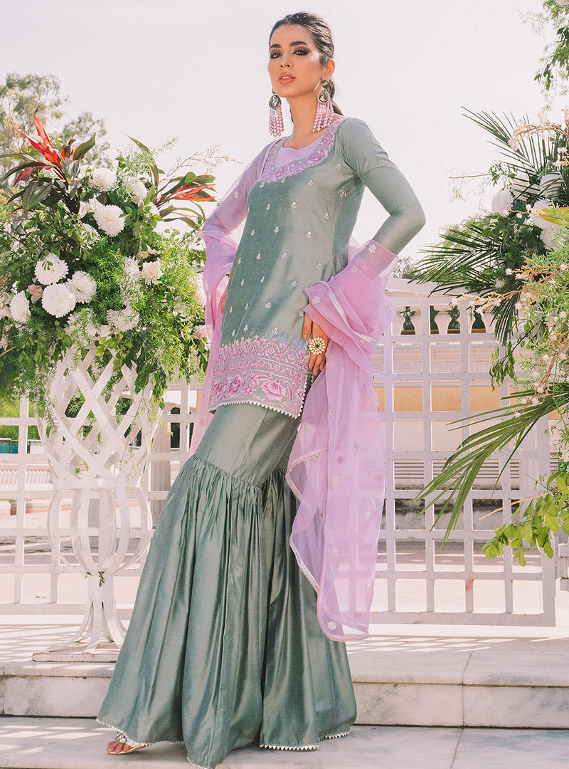 Zainab Chottani | Semi Formals | MINTY AMETHYST by Zainab Chottani - Designer Dress - Type: Ladies Clothes - Available at Libayah - 100% Original