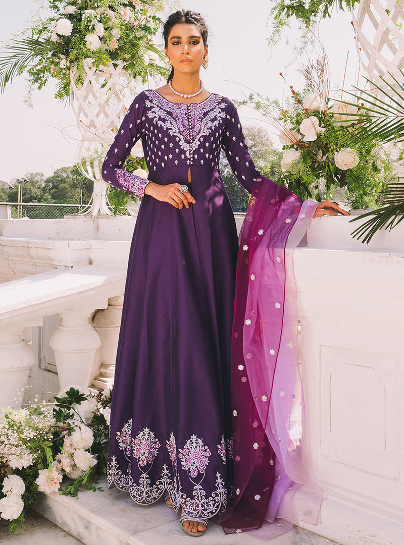 Zainab Chottani | Semi Formals | POWERFUL PURPLE by Zainab Chottani - Designer Dress - Type: Ladies Clothes - Available at Libayah - 100% Original