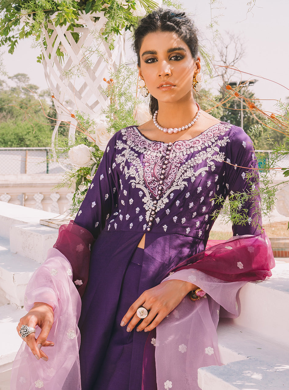 Zainab Chottani | Semi Formals | POWERFUL PURPLE by Zainab Chottani - Designer Dress - Type: Ladies Clothes - Available at Libayah - 100% Original