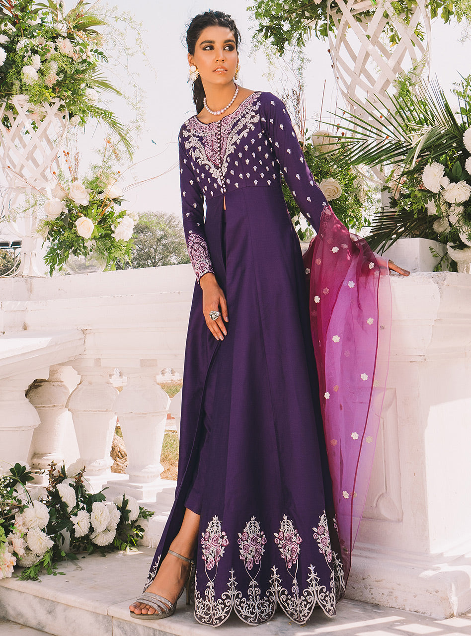 Zainab Chottani | Semi Formals | POWERFUL PURPLE by Zainab Chottani - Designer Dress - Type: Ladies Clothes - Available at Libayah - 100% Original