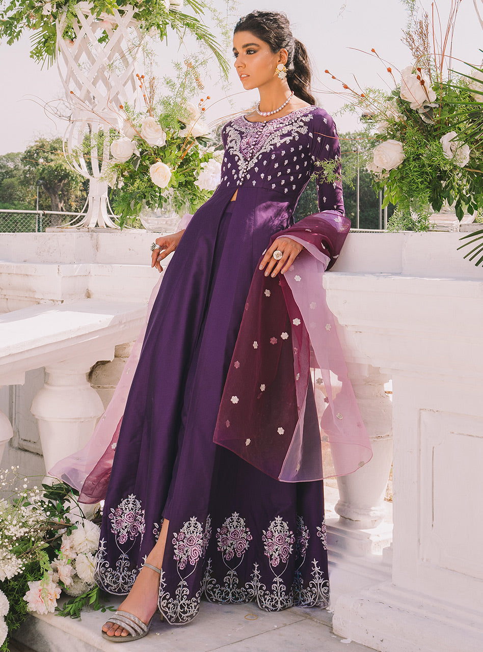 Zainab Chottani | Semi Formals | POWERFUL PURPLE by Zainab Chottani - Designer Dress - Type: Ladies Clothes - Available at Libayah - 100% Original