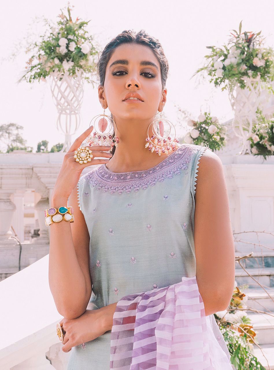 Zainab Chottani | Casual Pret | SMOKING IRIS by Zainab Chottani - Designer Dress - Type: Casuals - Available at Libayah - 100% Original