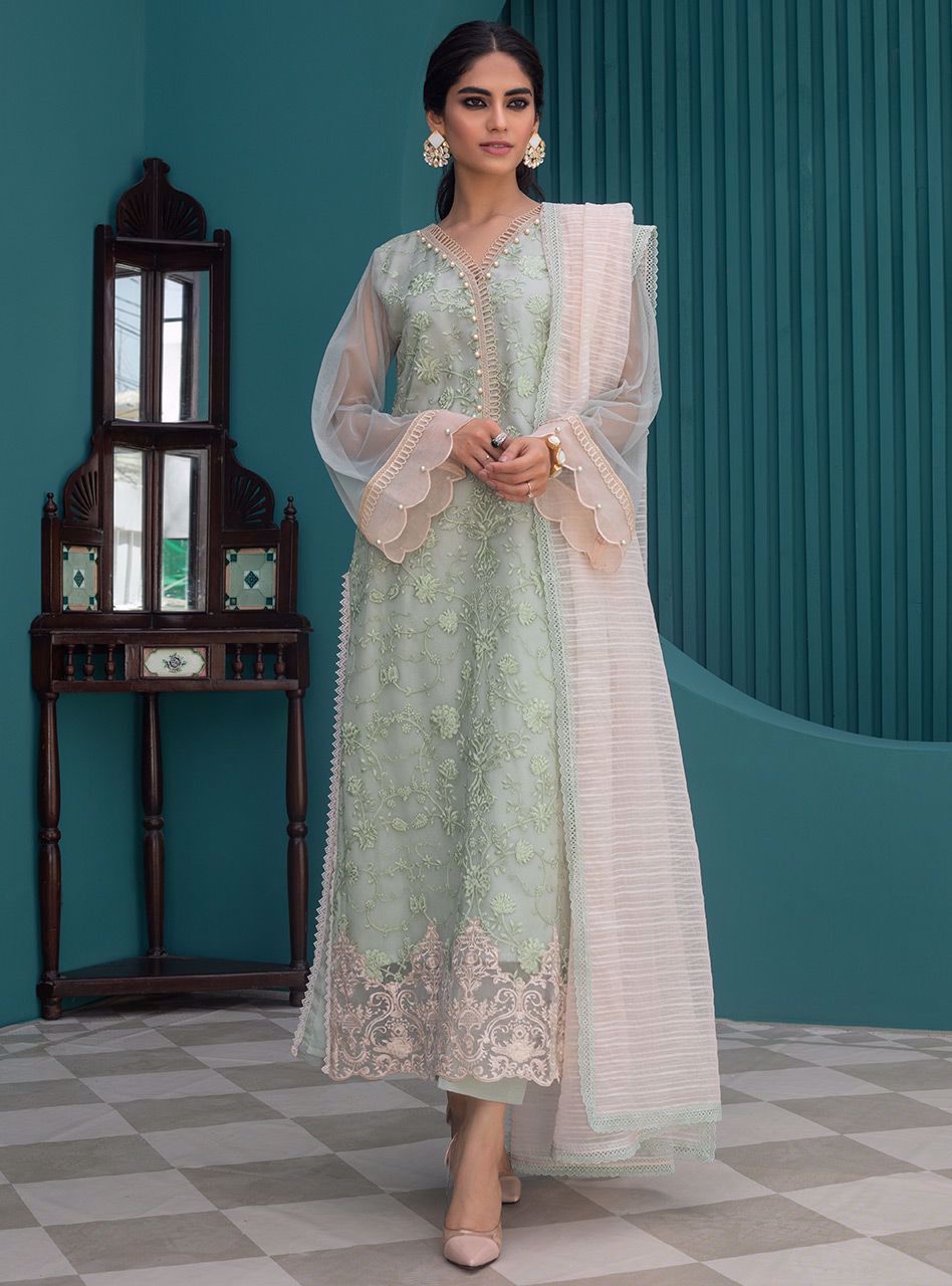 Zainab Chottani | Luxury Pret | MOROCCAN MINT by Zainab Chottani - Designer Dress - Type: Ladies Clothes - Available at Libayah - 100% Original