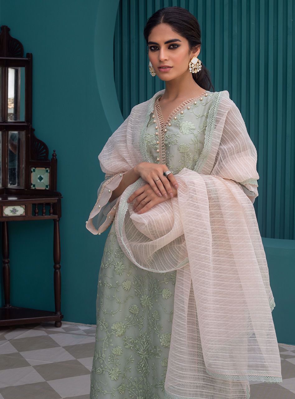 Zainab Chottani | Luxury Pret | MOROCCAN MINT by Zainab Chottani - Designer Dress - Type: Ladies Clothes - Available at Libayah - 100% Original