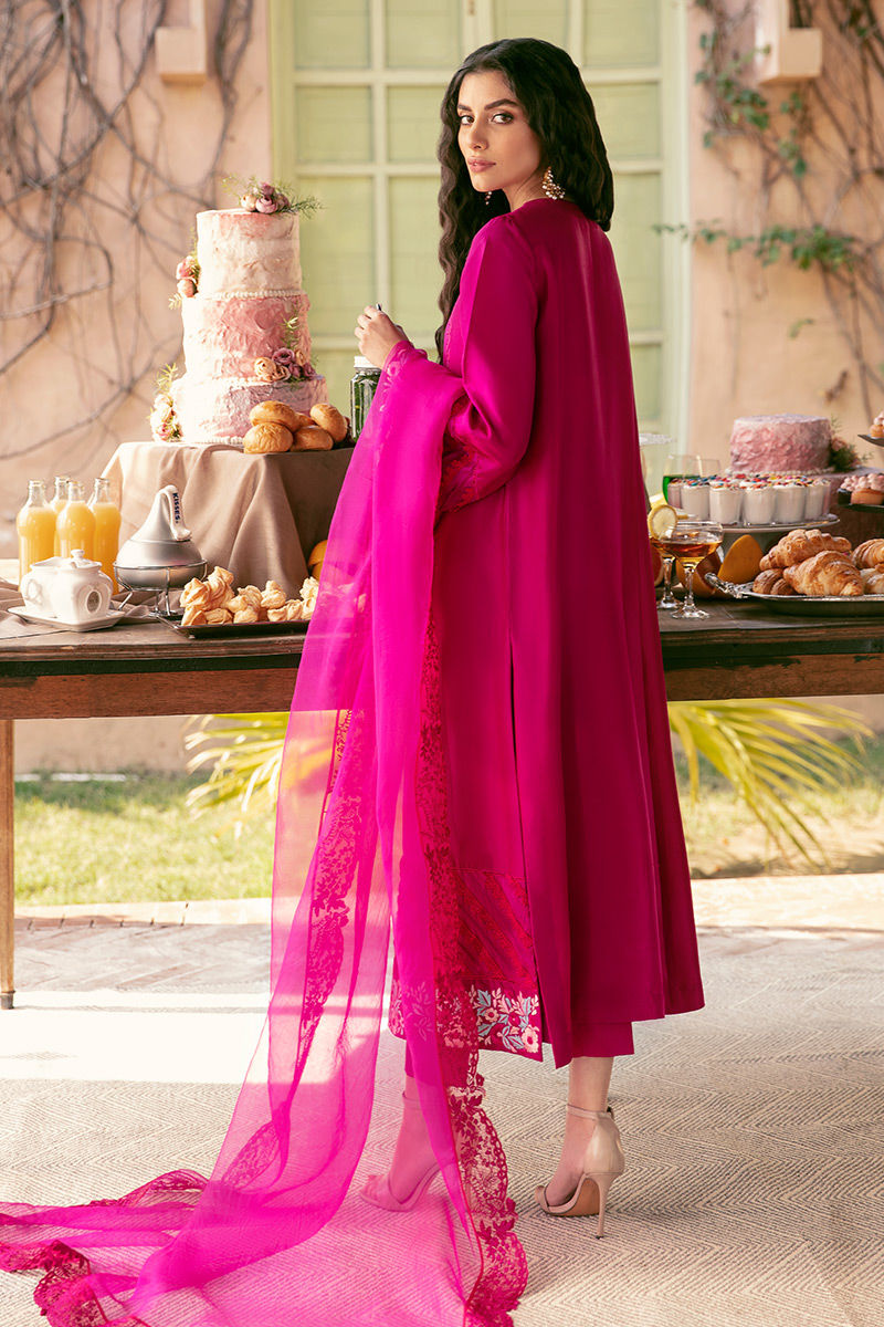 Ansab Jahangir | Luxury Silk Pret | FIERY MAGENTA by Ansab Jahangir - Designer Dress - Type: Ladies Clothes - Available at Libayah - 100% Original