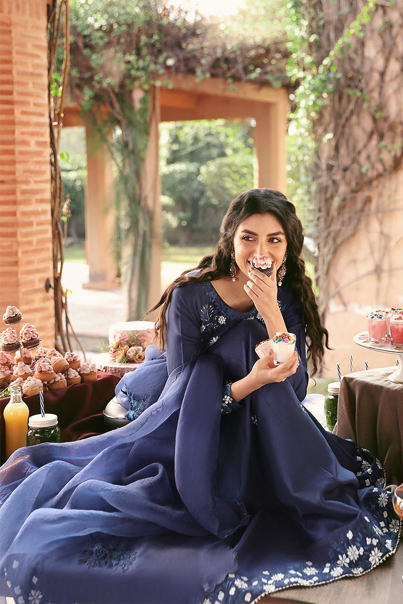 Ansab Jahangir | Luxury Silk Pret | MIDNIGHT by Ansab Jahangir - Designer Dress - Type: Ladies Clothes - Available at Libayah - 100% Original