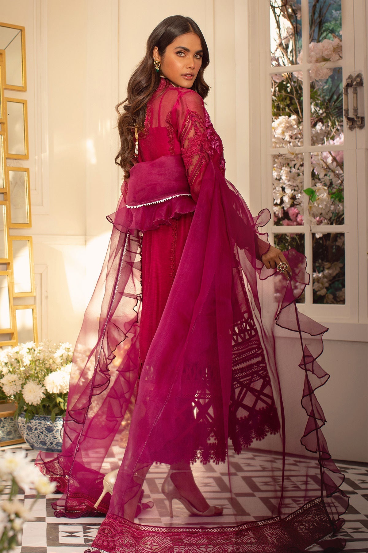 Annus Abrar | Designer Picks 24 | CALLA-CRANBERRY by Annus Abrar - Designer Dress - Type: Ladies Clothes - Available at Libayah - 100% Original