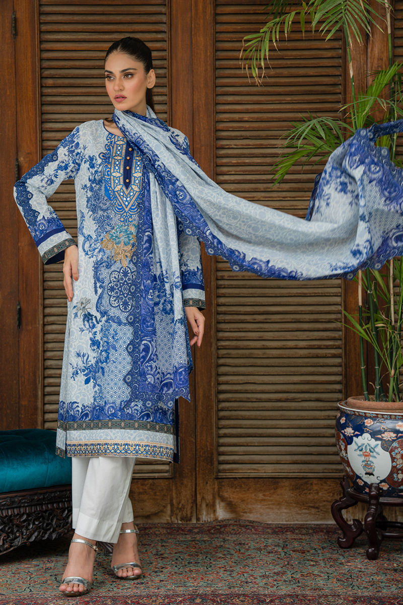 Shamaeel Ansari | Gulrang Lawn | LP-01 by Shamaeel Ansari - Designer Dress  - Type : Ladies Clothes - Available at Libayah - 100% Original 