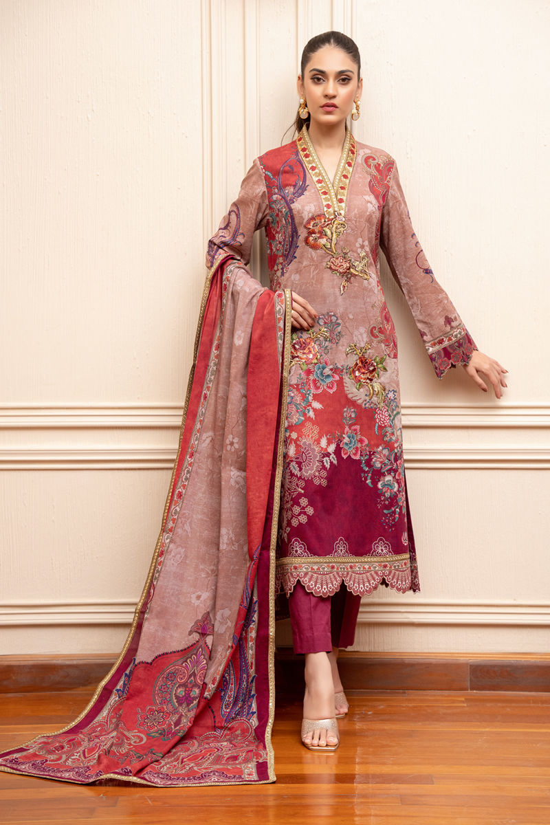 Shamaeel Ansari | Gulrang Lawn | LP-06 by Shamaeel Ansari - Designer Dress  - Type : Ladies Clothes - Available at Libayah - 100% Original 